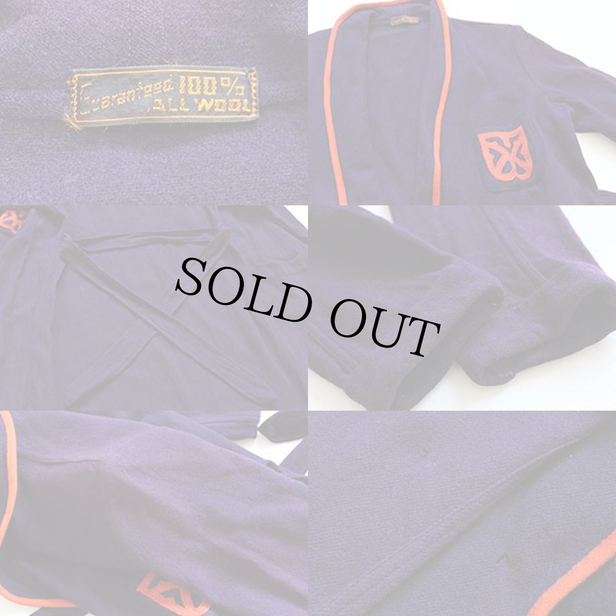 画像3: 30s UNKNOWN ショールカラー ウール ガウン (3)