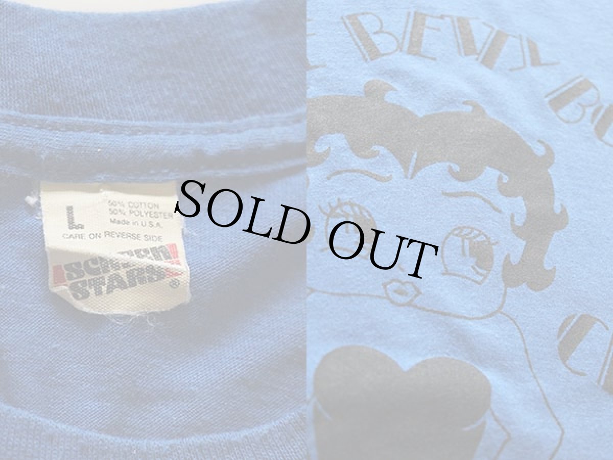 画像3: 80s USA製 BETTY BOOP ベティ ブープ Tシャツ 青 L (3)