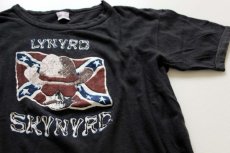 画像1: 70s LYNYRD SKYNYRD パキ綿 コットンTシャツ 墨黒 L (1)