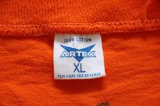 画像3: 70s ARTEX 両面 染み込みプリント コットンTシャツ オレンジ XL (3)