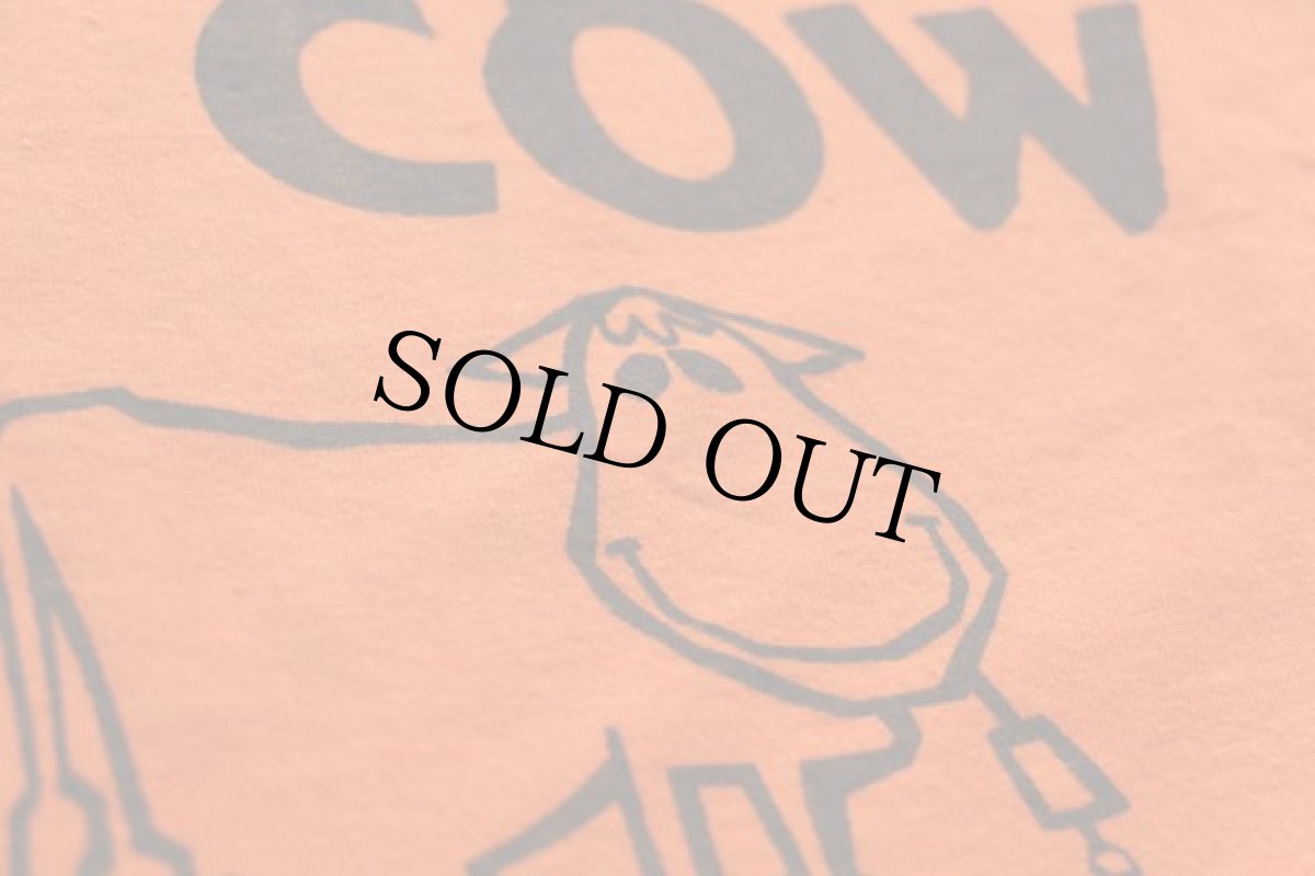 画像4: 70s ARTEX 両面 染み込みプリント コットンTシャツ オレンジ XL (4)