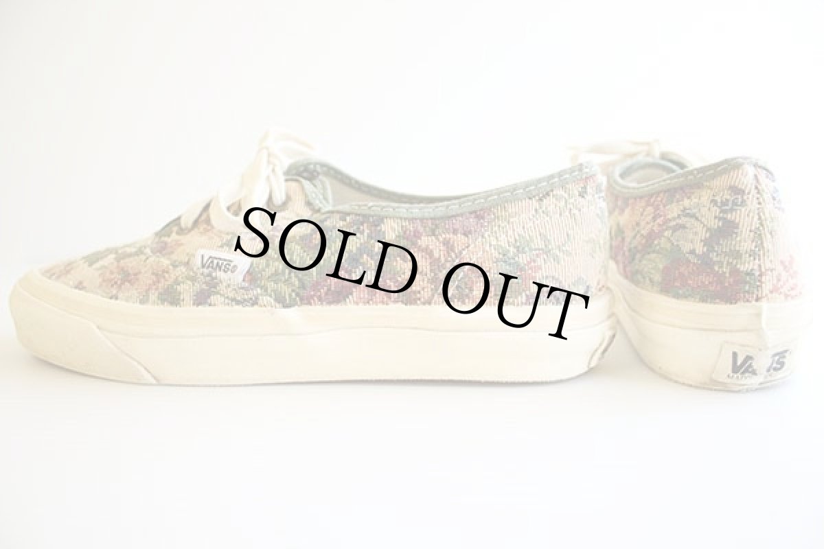 画像2: 90s USA製 VANSバンズ AUTHENTICオーセンティック ボタニカル柄 ゴブラン織り 7.5★スニーカー (2)