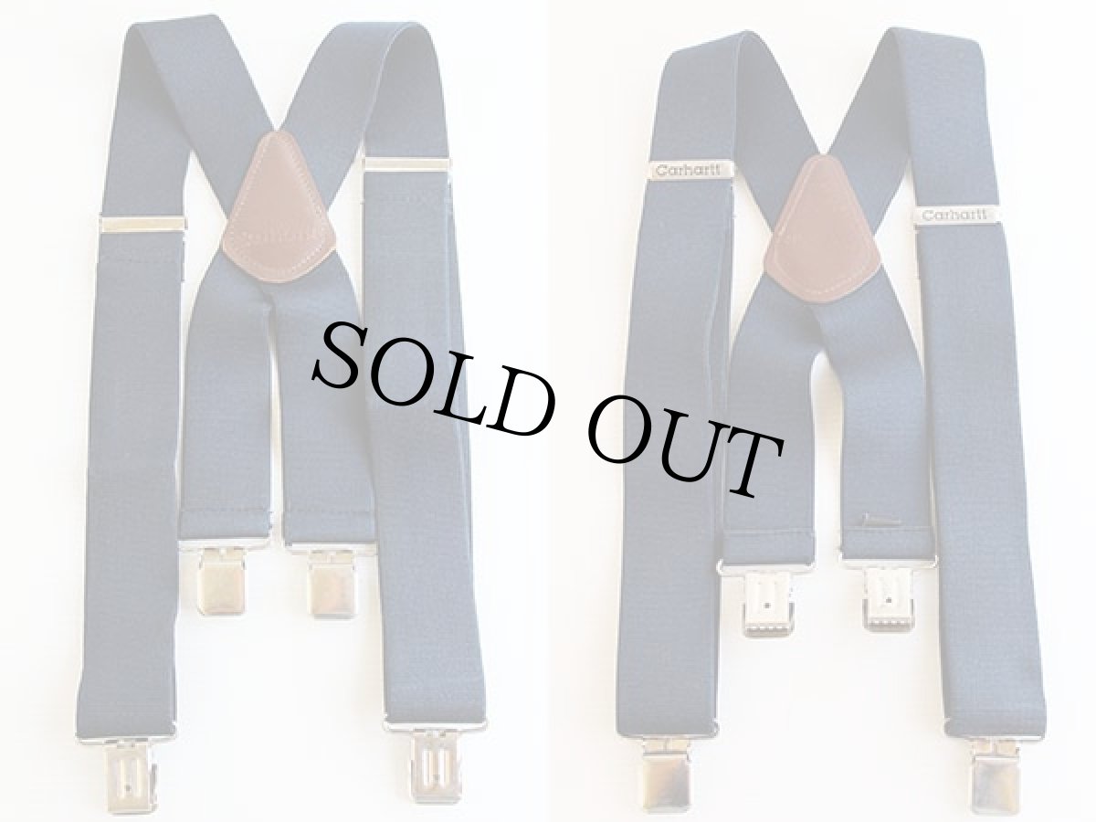 画像2: carharttカーハート クリップ式 サスペンダー 紺 (2)