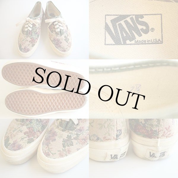 90s USA製 VANSバンズ AUTHENTICオーセンティック ボタニカル柄