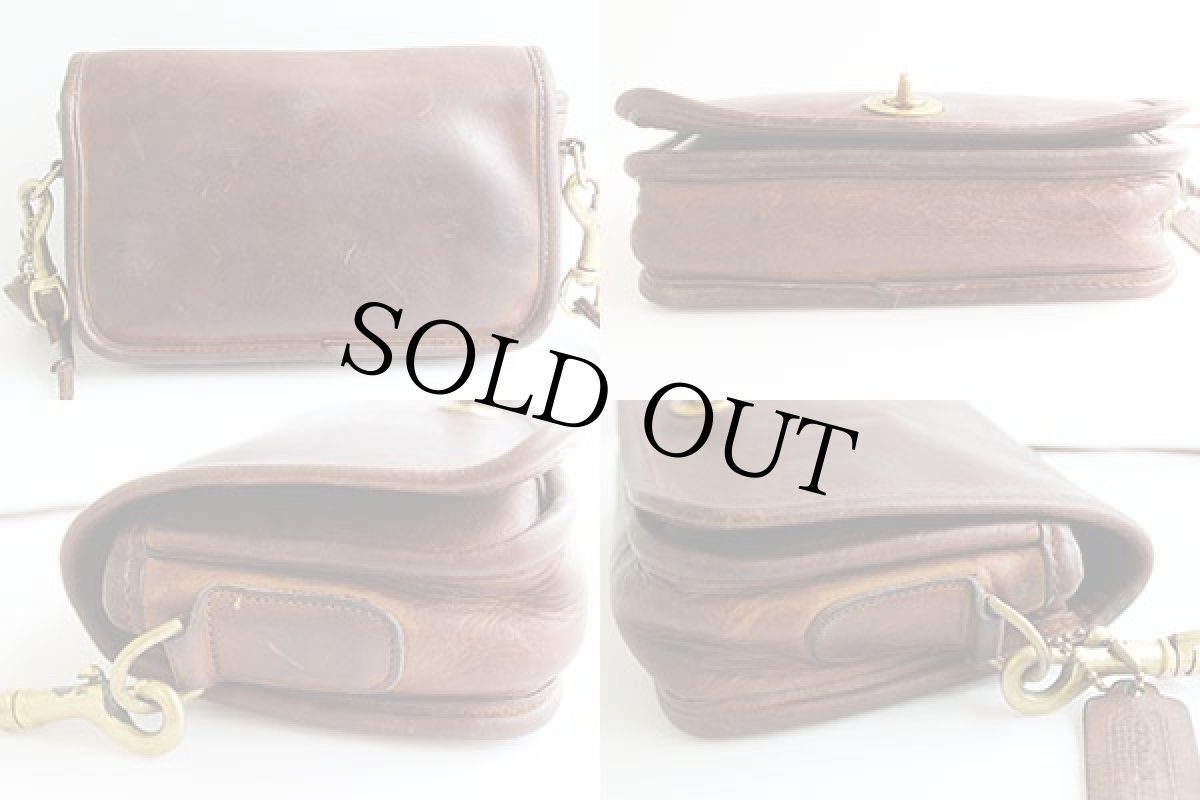 画像2: 70s USA製 COACH オールド コーチ レザー ショルダーバッグ★8628  (2)