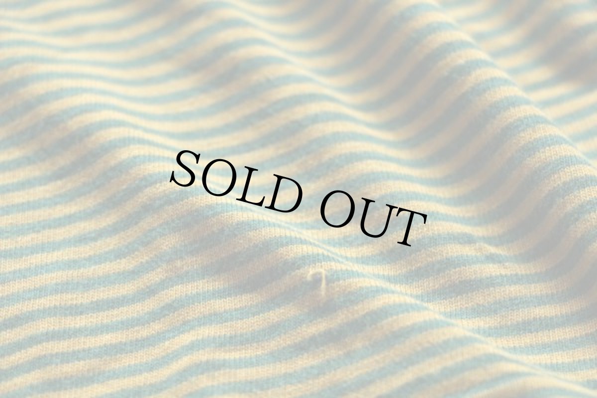 画像4: 70s MONTGOMERY WARD BRENT コットン ボーダーTシャツ カーキx緑 M (4)