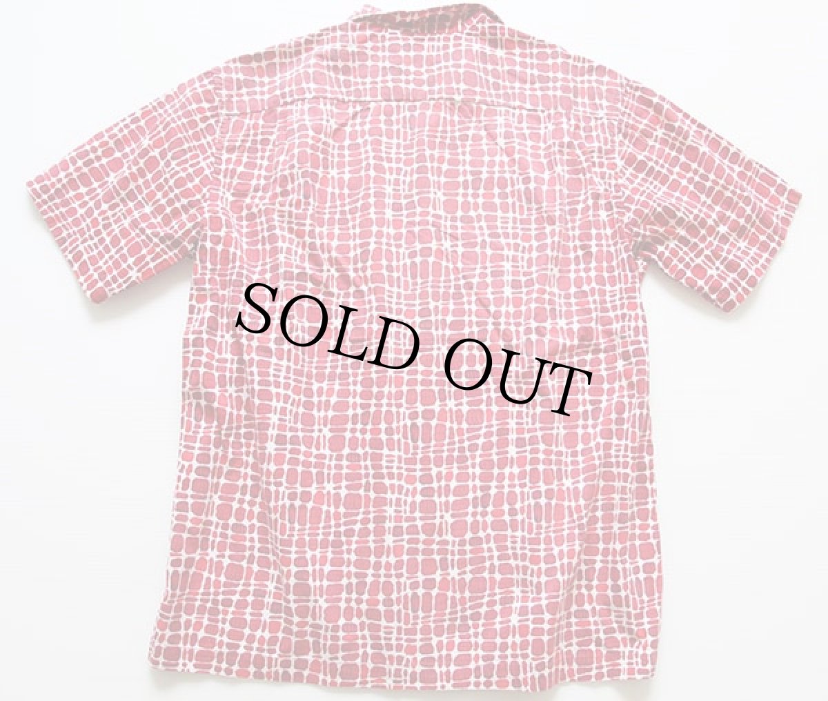 画像2: 50s Jantzen 総柄 半袖コットンシャツ L (2)