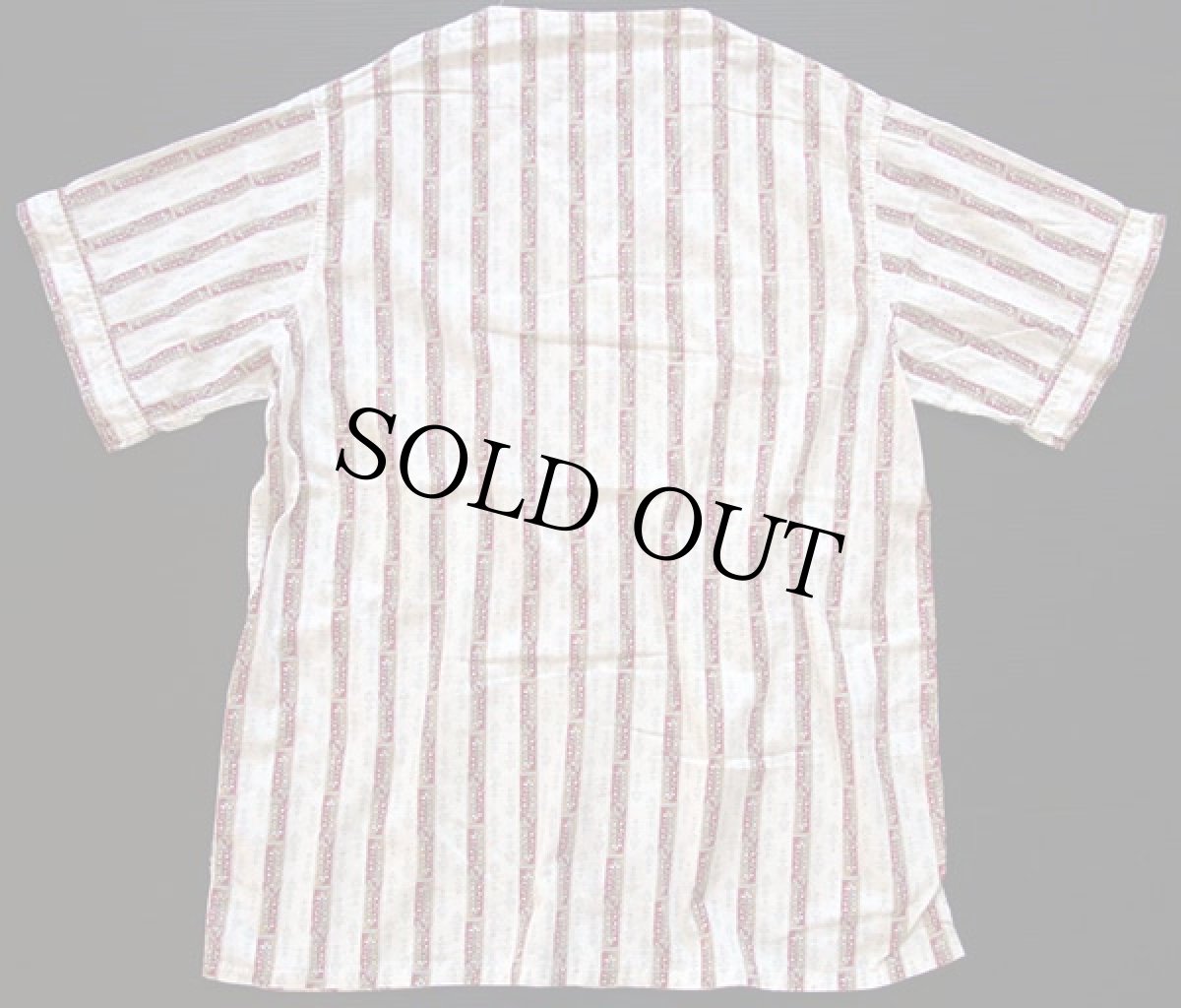 画像2: 60s Penneys TOWNCRAFT 総柄 ノーカラー 半袖パジャマシャツ M (2)