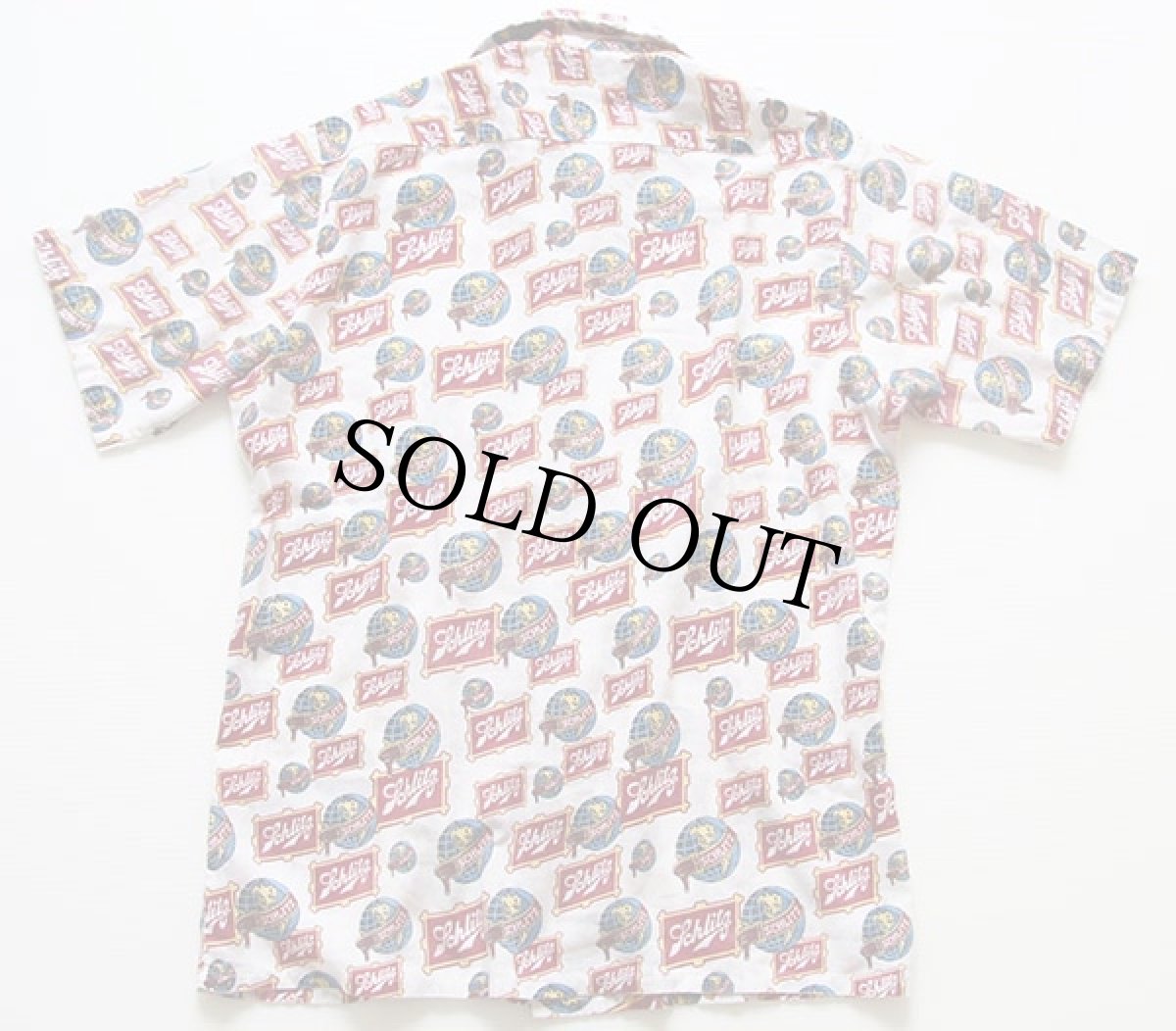 画像2: 70s Kmart Schlitz 総柄 半袖シャツ M (2)