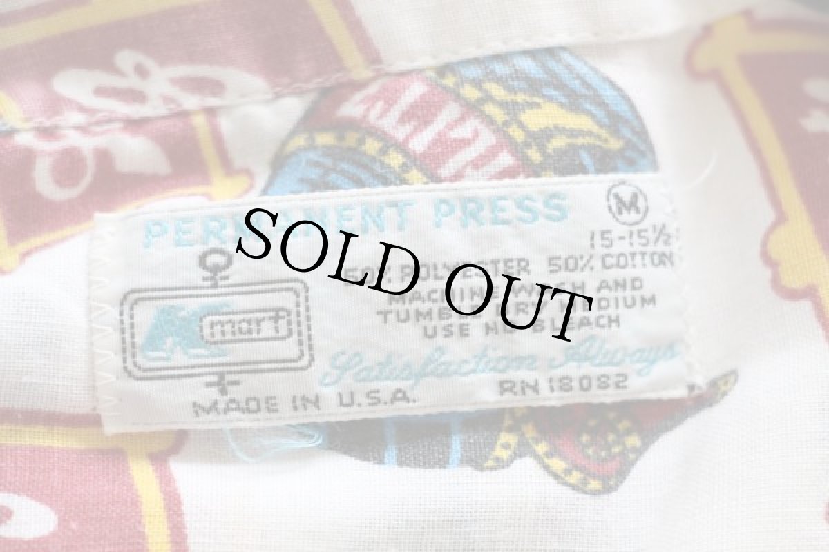 画像4: 70s Kmart Schlitz 総柄 半袖シャツ M (4)