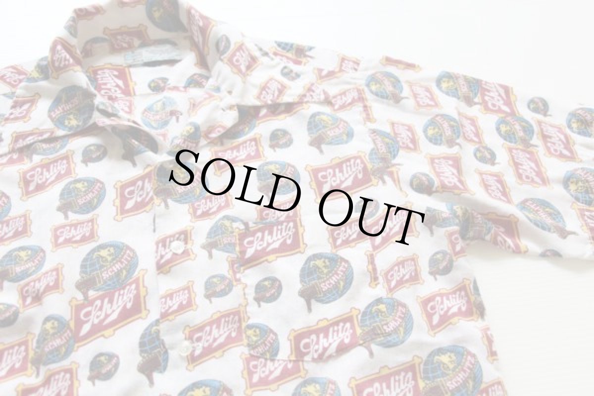 画像3: 70s Kmart Schlitz 総柄 半袖シャツ M (3)