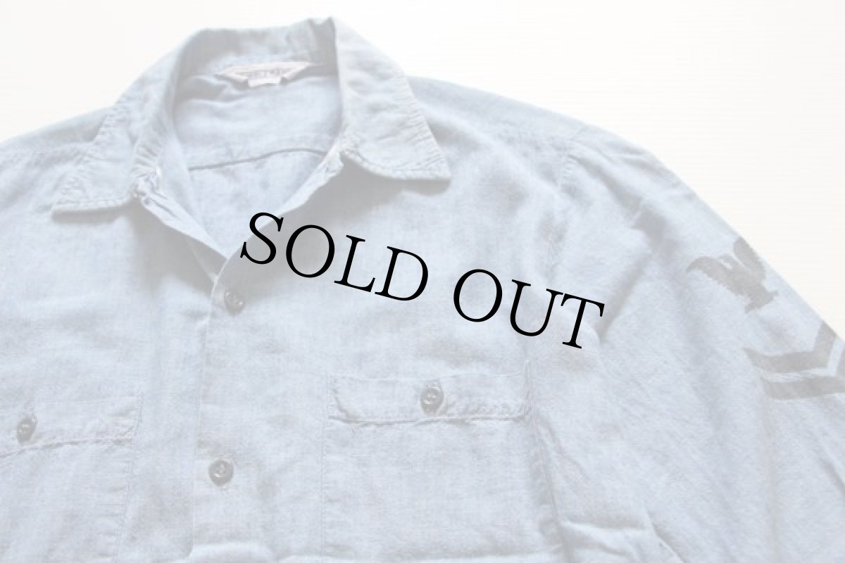 画像3: 60's DUBBLE WARE U.S.NAVY 耳付き シャンブレーシャツ (3)