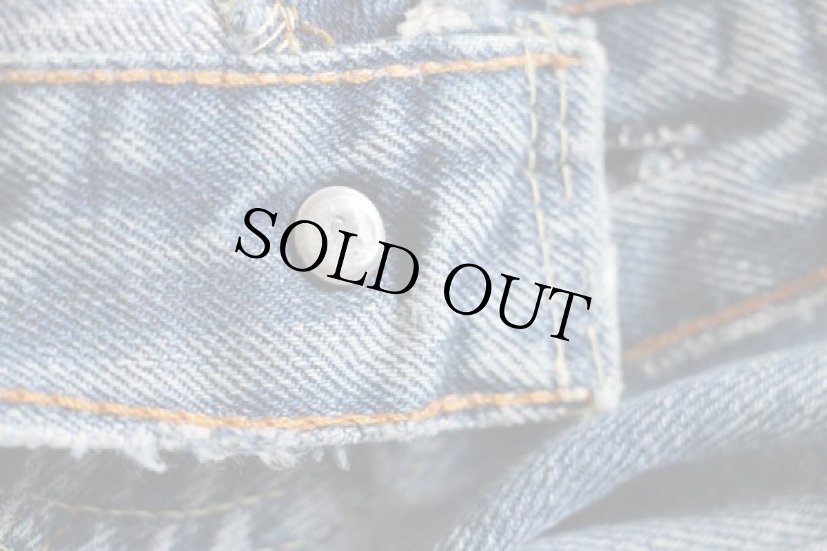 画像3: 60s LEVI'Sリーバイス 501 BIGE デニムパンツ ボロ W28 (3)