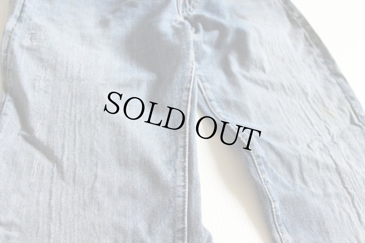 画像5: 60s LEVI'Sリーバイス 501 BIGE デニムパンツ ボロ W28 (5)