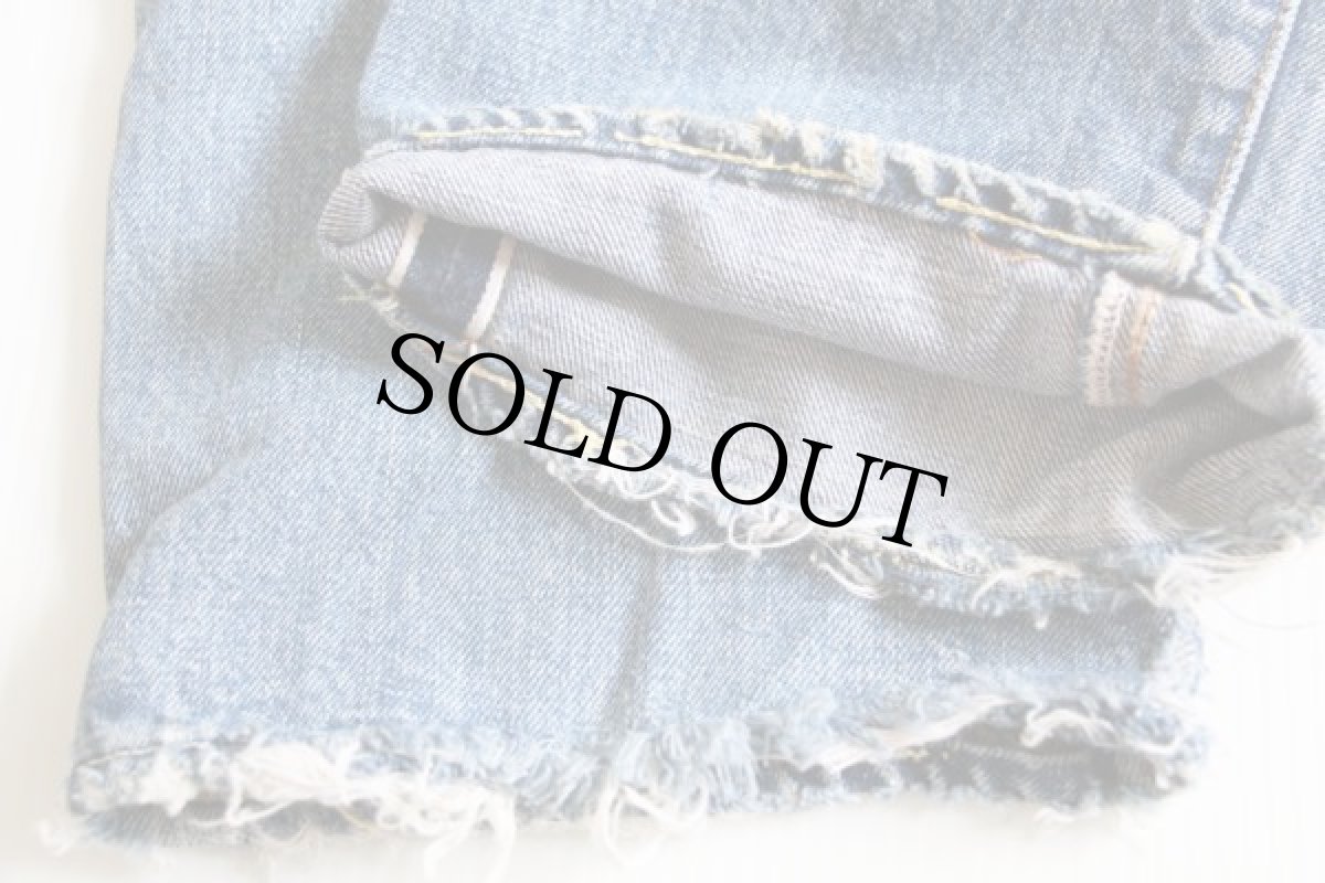 画像8: 60s LEVI'Sリーバイス 501 BIGE デニムパンツ ボロ W28 (8)