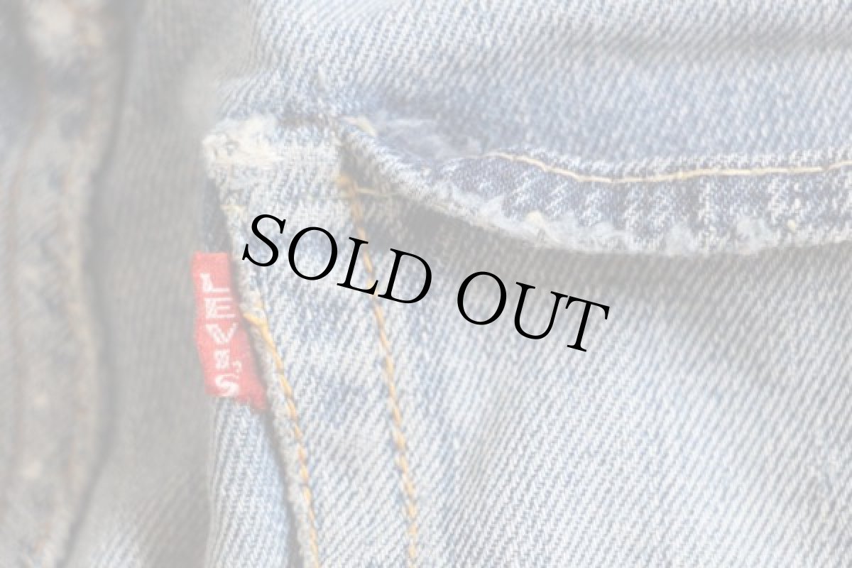 画像4: 60s LEVI'Sリーバイス 501 BIGE デニムパンツ ボロ W28 (4)