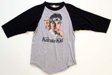 画像1: 80s USA製 Karate Kid ツートン ラグラン 七分袖Tシャツ★ベストキッド (1)