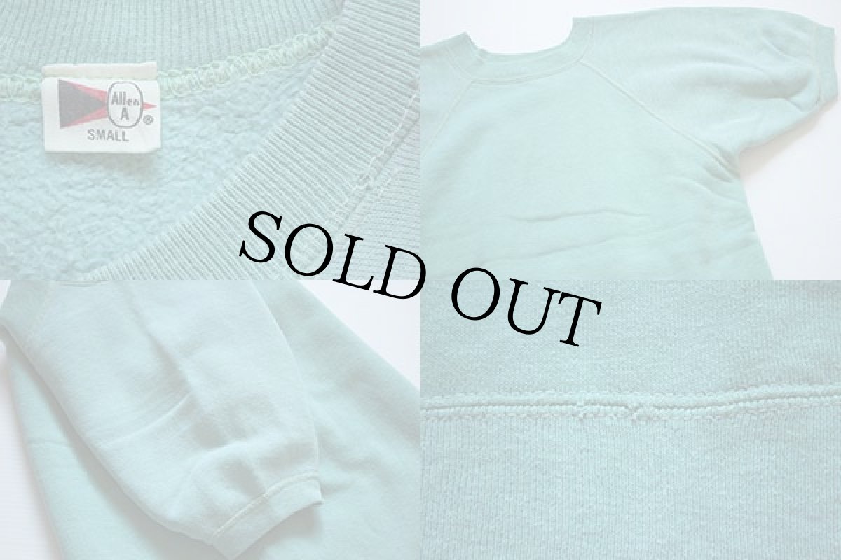 画像4: 60s AllenA 無地 半袖スウェット 薄緑 S (4)