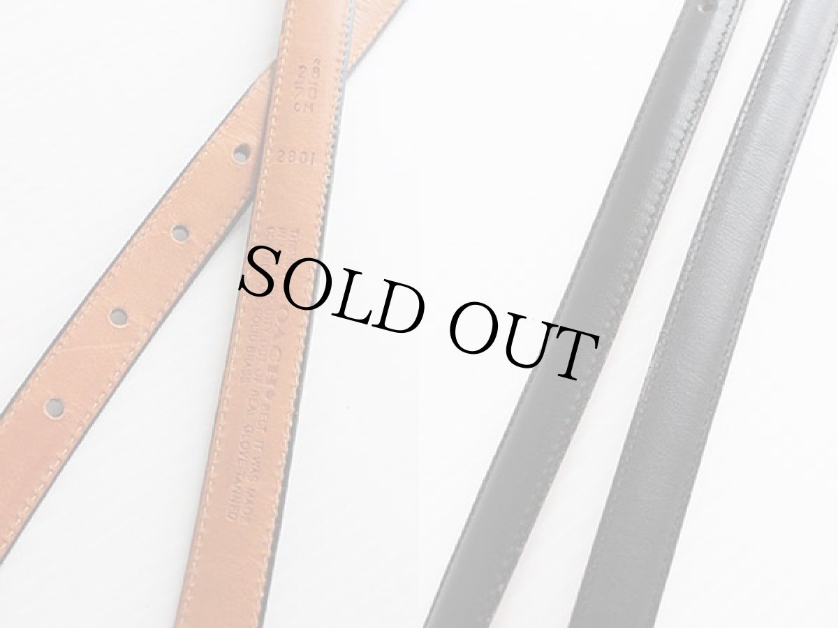 画像3: USA製 COACHコーチ レザーベルト 黒 28★222 (3)