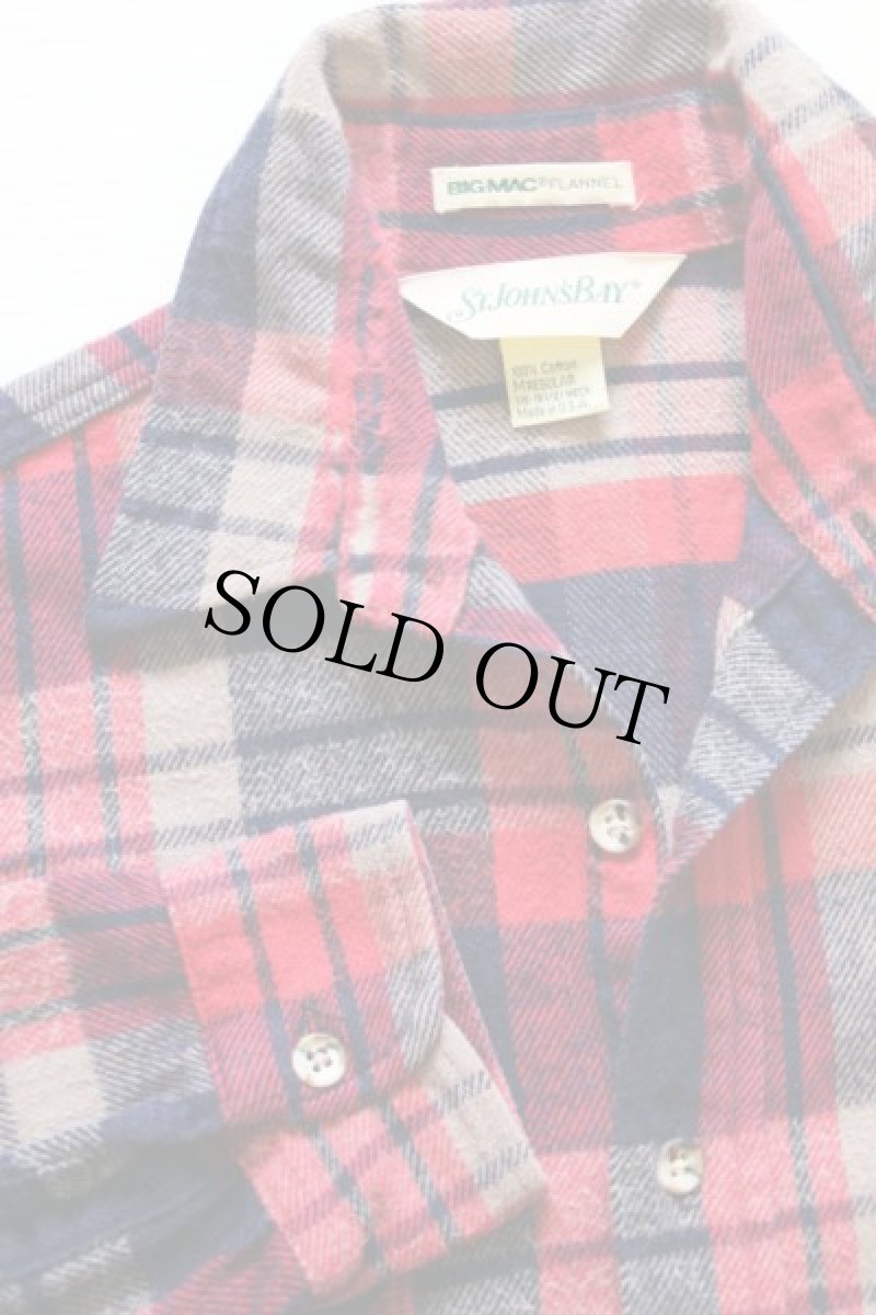 画像3: 90s USA製 JCPenney STJOHN'SBAY×BIGMACビッグマック コットン フランネルシャツ M-R (3)
