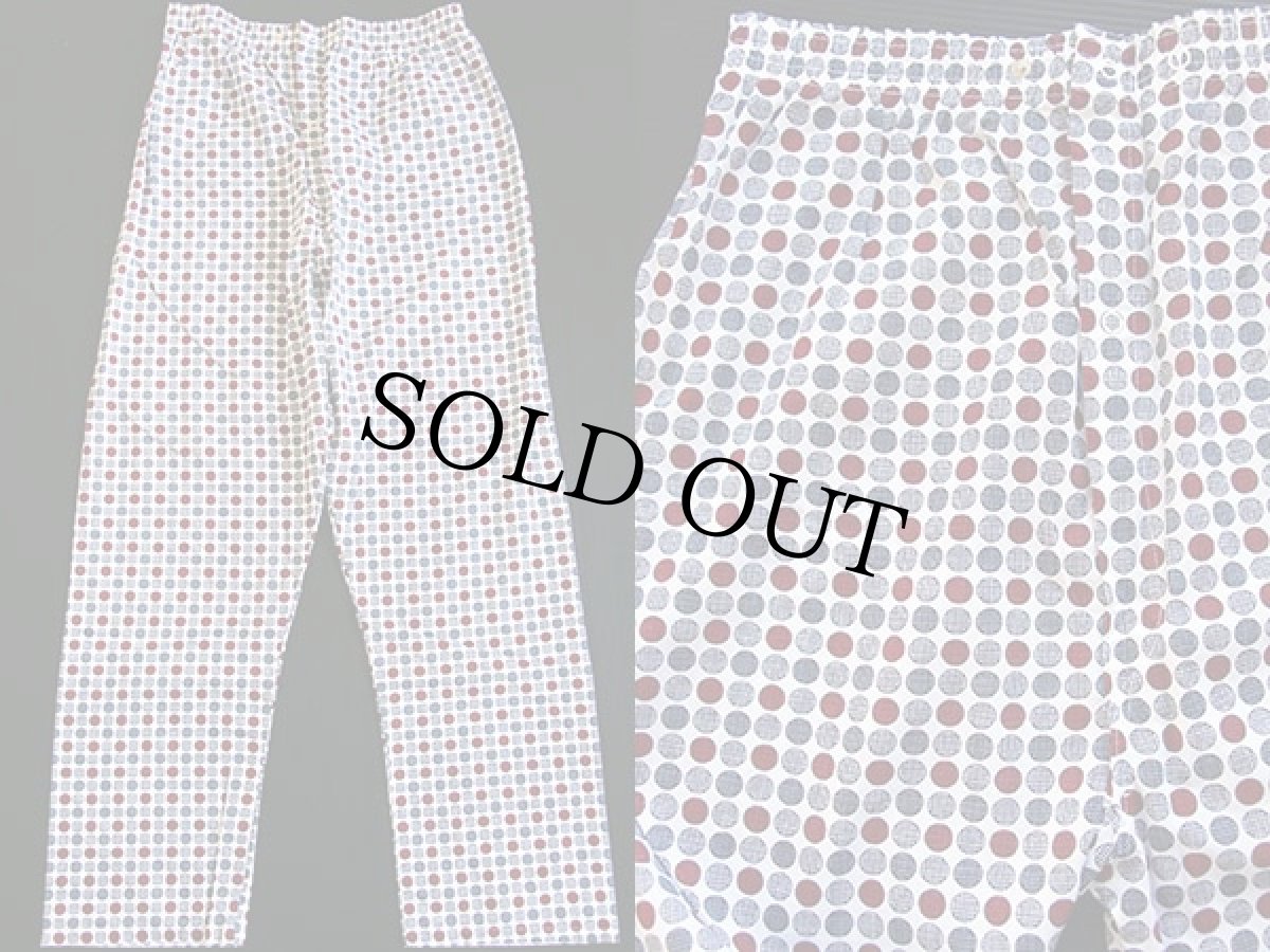 画像3: デッドストック★70s Marlowe ドット柄 パジャマ シャツ&パンツ セット M (3)