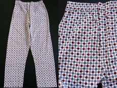 画像3: デッドストック★70s Marlowe ドット柄 パジャマ シャツ&パンツ セット M (3)