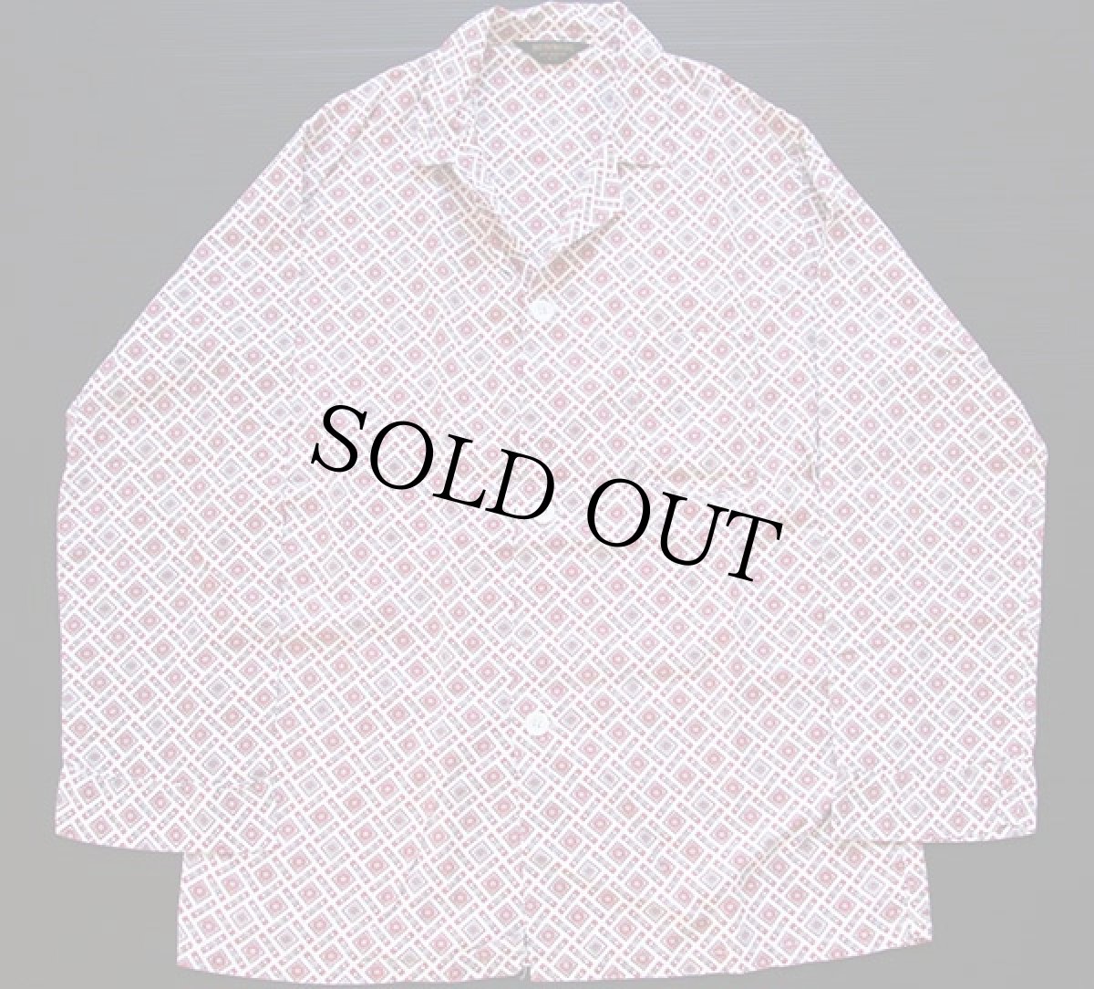 画像2: 60s Sears 総柄 コットン パジャマ シャツ&パンツ セット M (2)