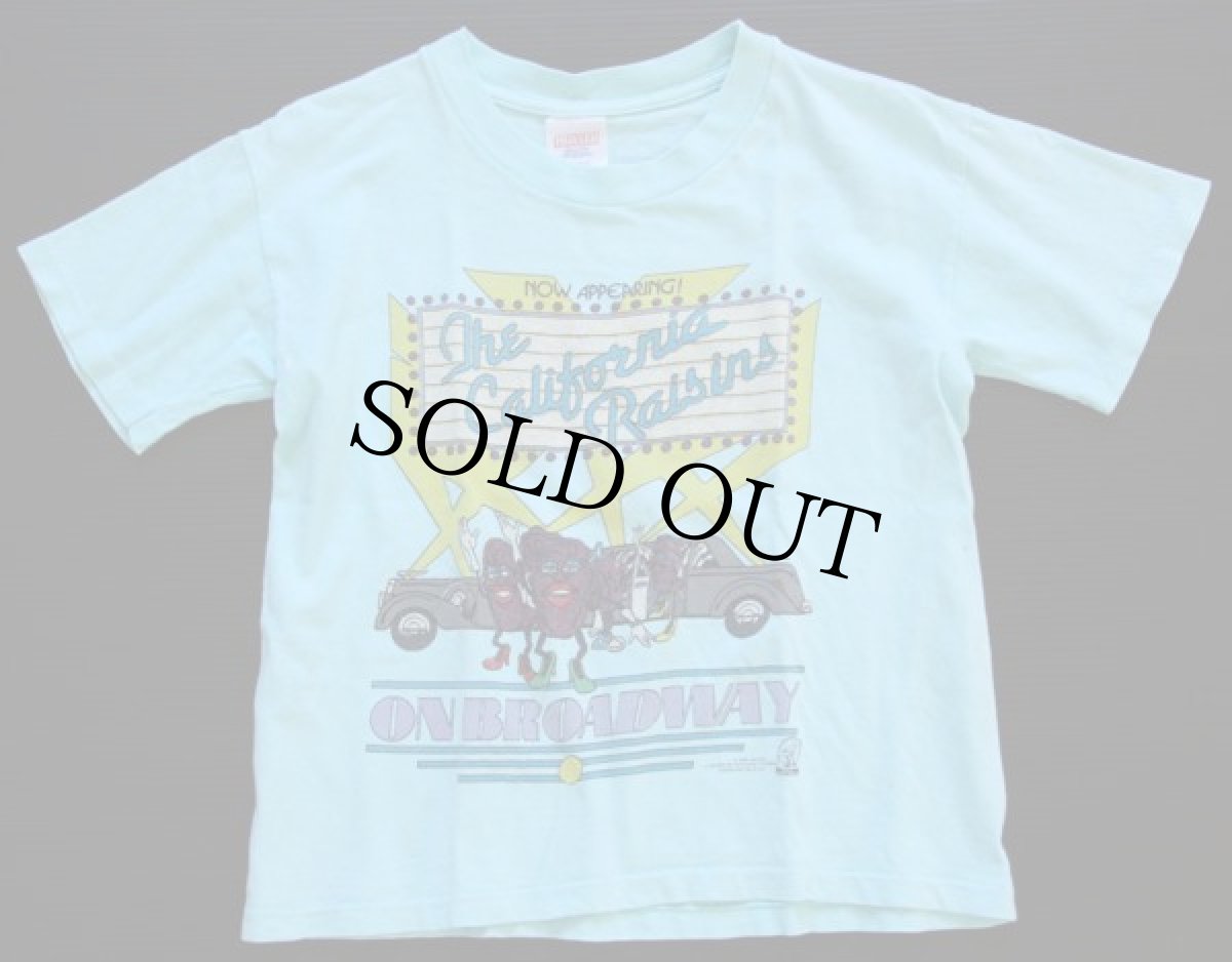画像2: 80s USA製 California Raisinsカリフォルニアレーズン Tシャツ 水色 (2)