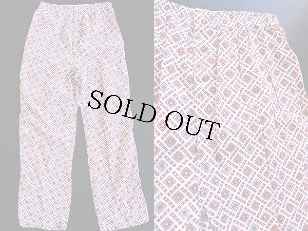 画像3: 60s Sears 総柄 コットン パジャマ シャツ&パンツ セット M (3)