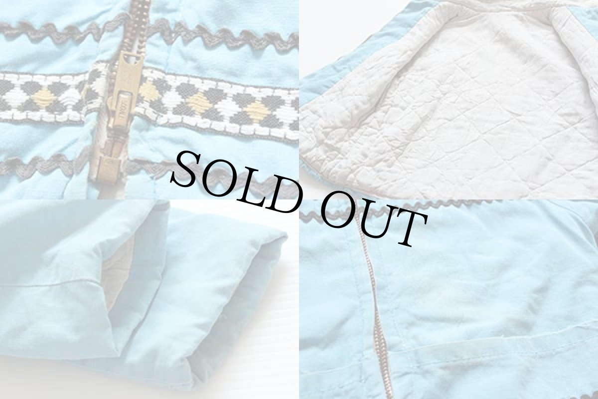 画像4: 60s チロリアンテープ キルティングライナー コットンパーカー キッズ (4)