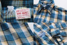 画像3: 70s JCPenney BIGMACビッグマック チェック コットン フランネルシャツ S (3)