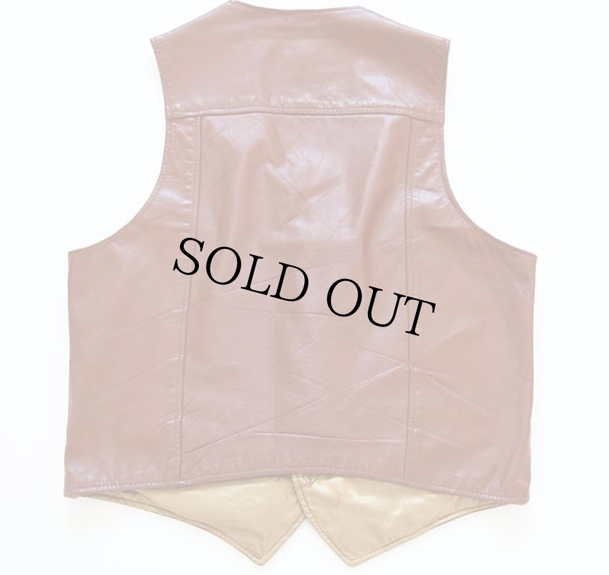 画像2: USA製 Schottショット レザーベスト 茶 38 (2)