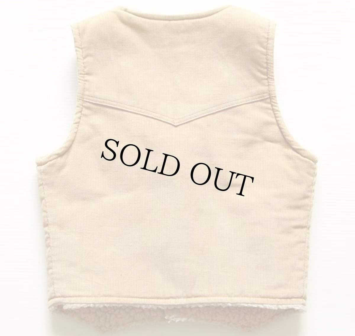 画像2: 80s Wranglerラングラー ボアライナー コーデュロイベスト ボーイズM (2)