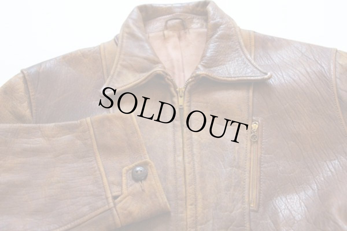 画像3: 40's CHEVAL HIDE レザー スポーツジャケット 46 (3)