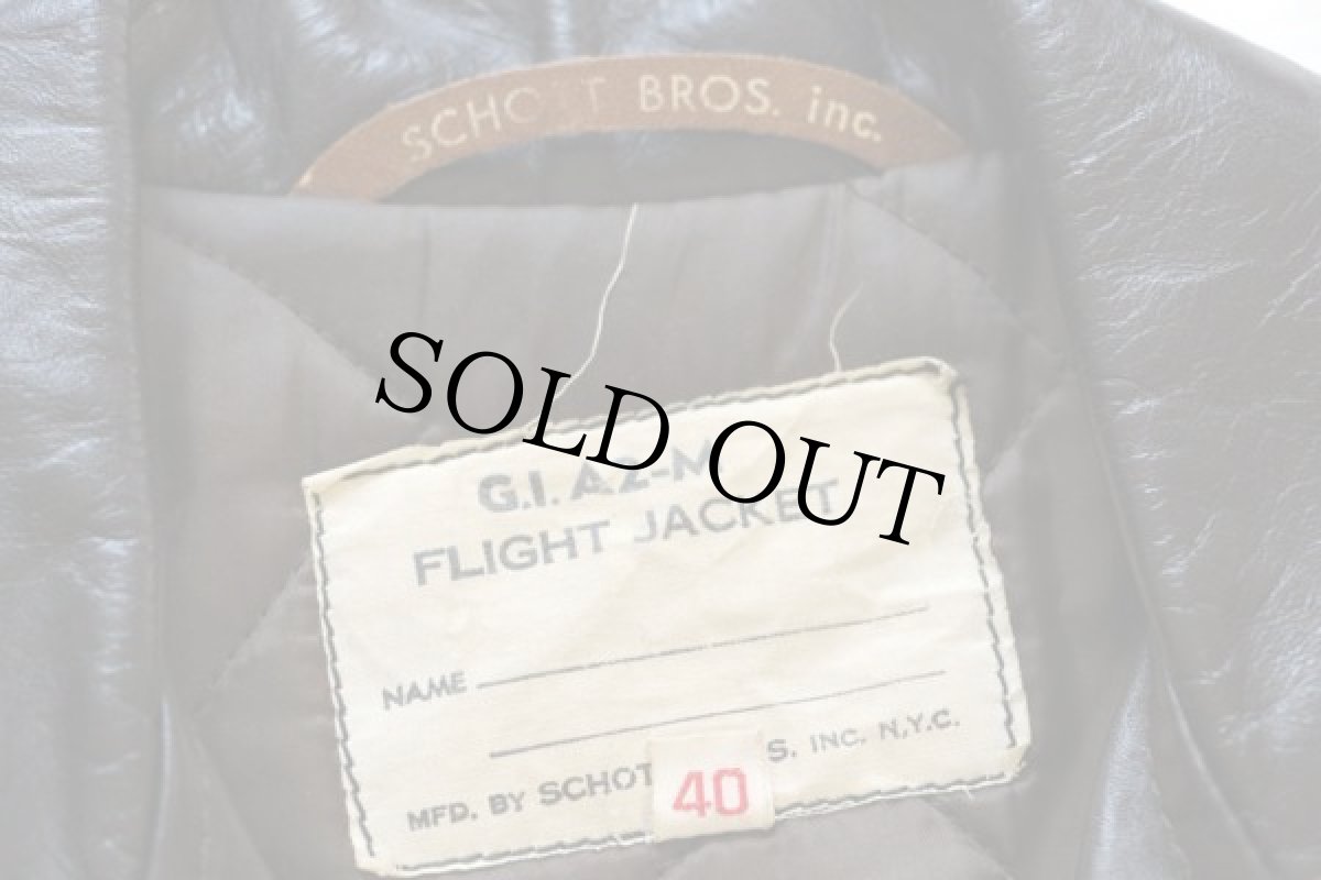画像4: 70s Schottショット A-2タイプ フライト レザージャケット 40 (4)