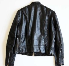 画像2: 80s Brooksブルックス シングルライダース レザージャケット 黒 40 (2)