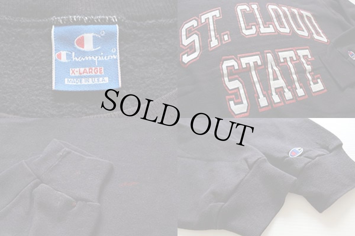 画像3: 90s USA製 Championチャンピオン ST.CLOUD STATE スウェット黒 XL (3)