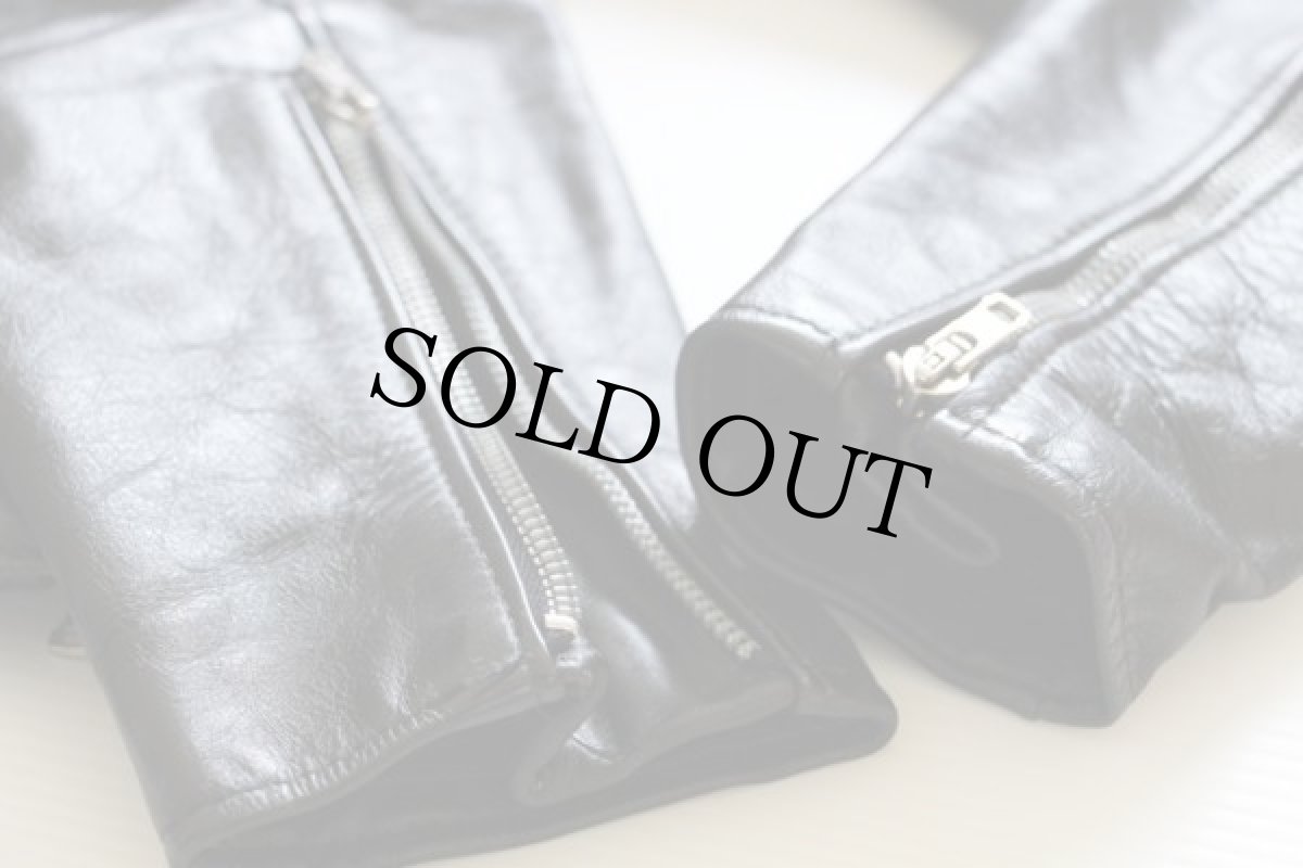 画像8: 80s Brooksブルックス シングルライダース レザージャケット 黒 40 (8)