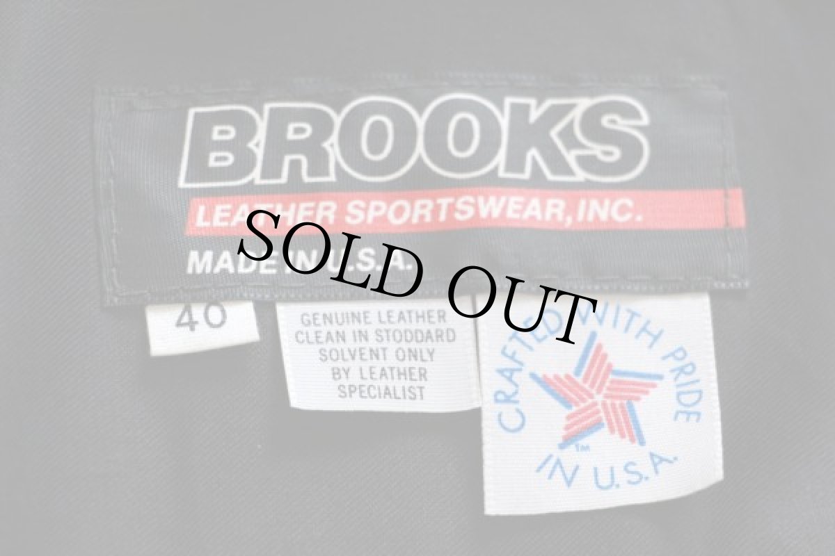 画像4: 80s Brooksブルックス シングルライダース レザージャケット 黒 40 (4)