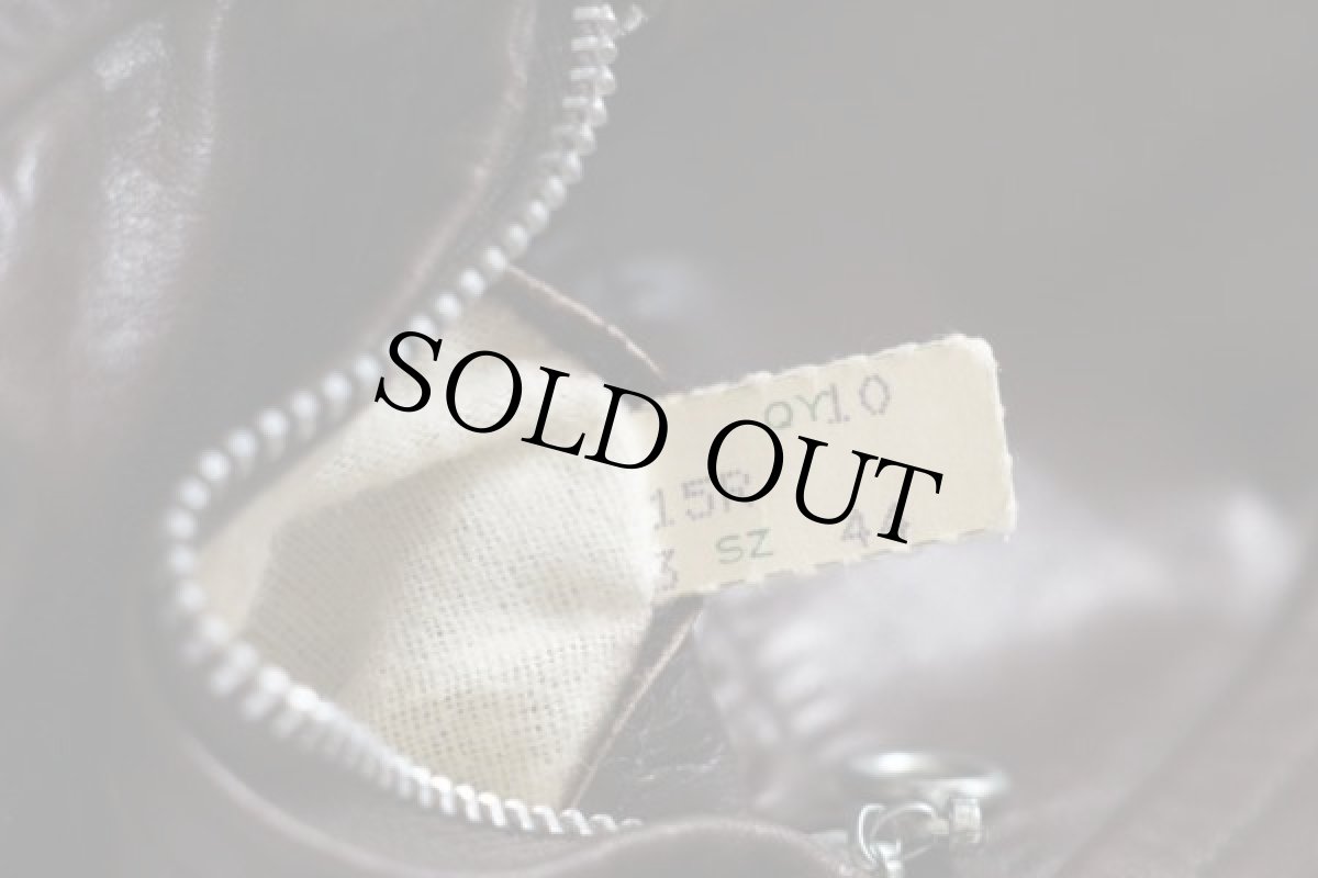 画像4: 70s シングルライダース レザージャケット 茶 44 (4)