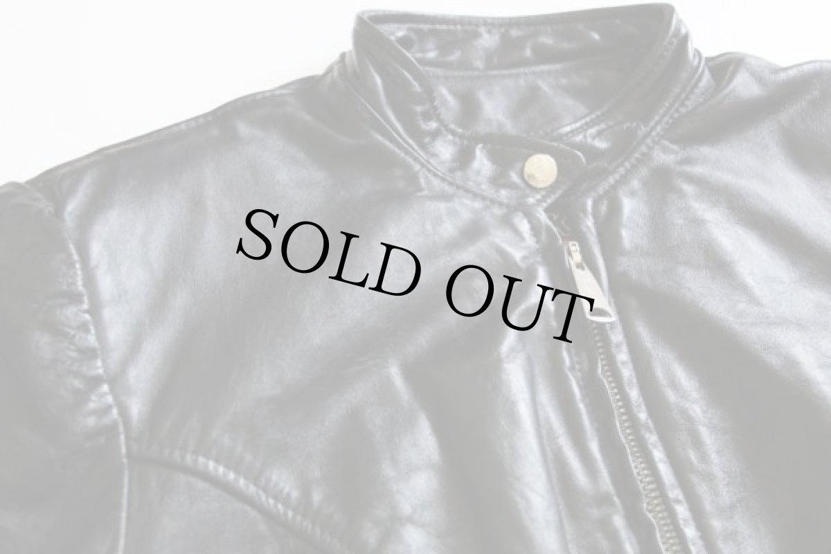 画像3: 80s Brooksブルックス シングルライダース レザージャケット 黒 40 (3)