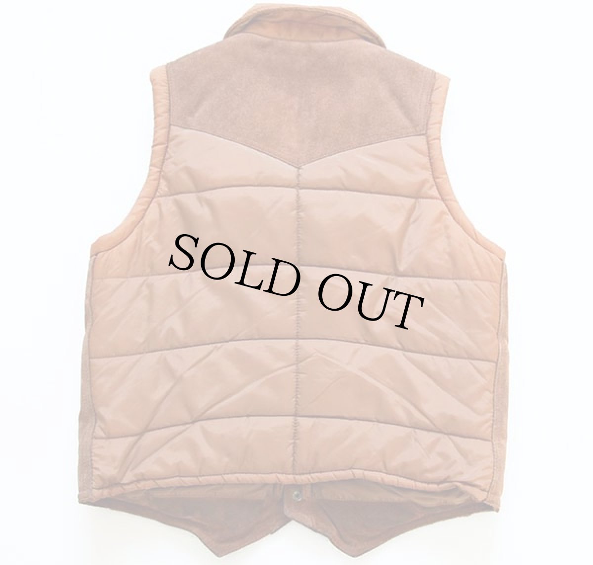 画像2: 80s Berman's スエードレザーxナイロン 中綿ベスト 42 (2)