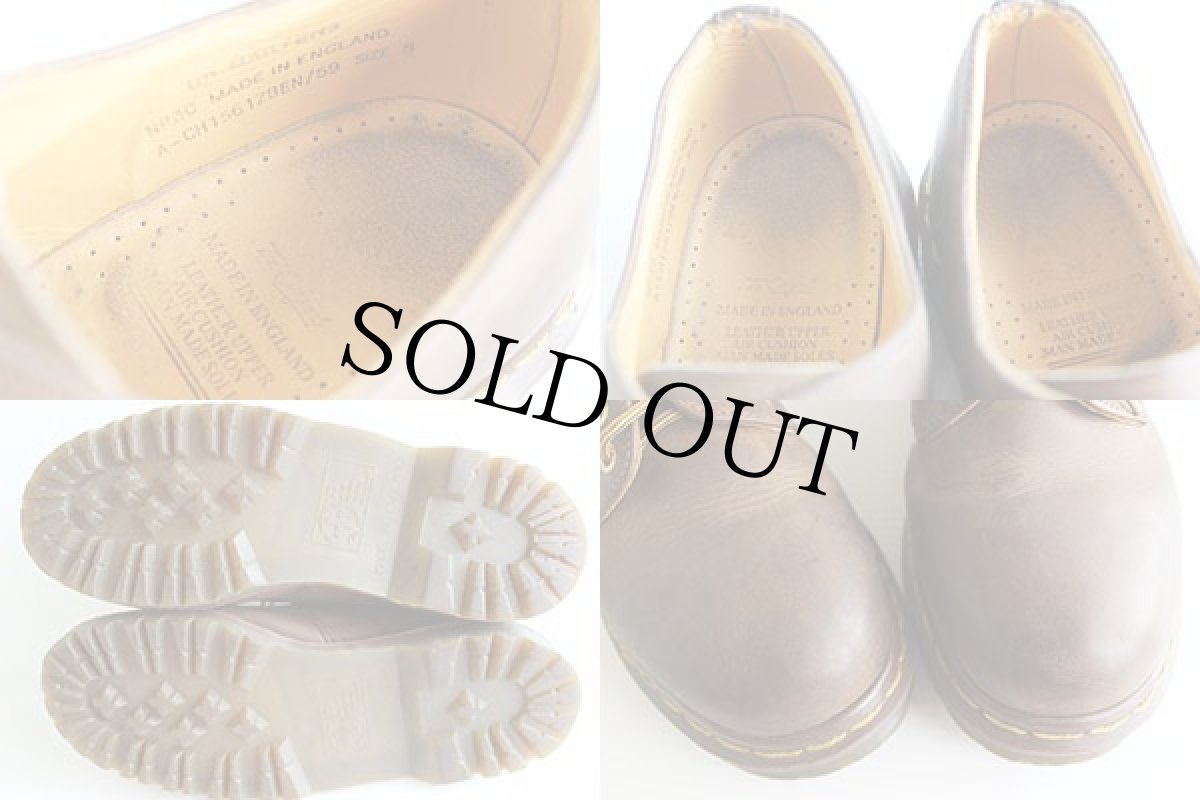 画像3: 英国製 DR.MARTENSドクターマーチン 4ホール レザーシューズ 茶 UK8 (3)