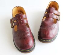 画像1: 英国製 DR.MARTENSドクターマーチン 2ストラップ レザーシューズ 赤茶 UK6 (1)