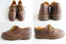 画像2: 英国製 DR.MARTENSドクターマーチン 4ホール レザーシューズ 茶 UK8 (2)