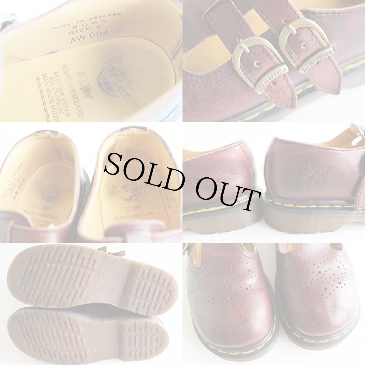 画像3: 英国製 DR.MARTENSドクターマーチン 2ストラップ レザーシューズ 赤茶 UK6 (3)