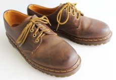 画像1: 英国製 DR.MARTENSドクターマーチン 4ホール レザーシューズ 茶 UK8 (1)