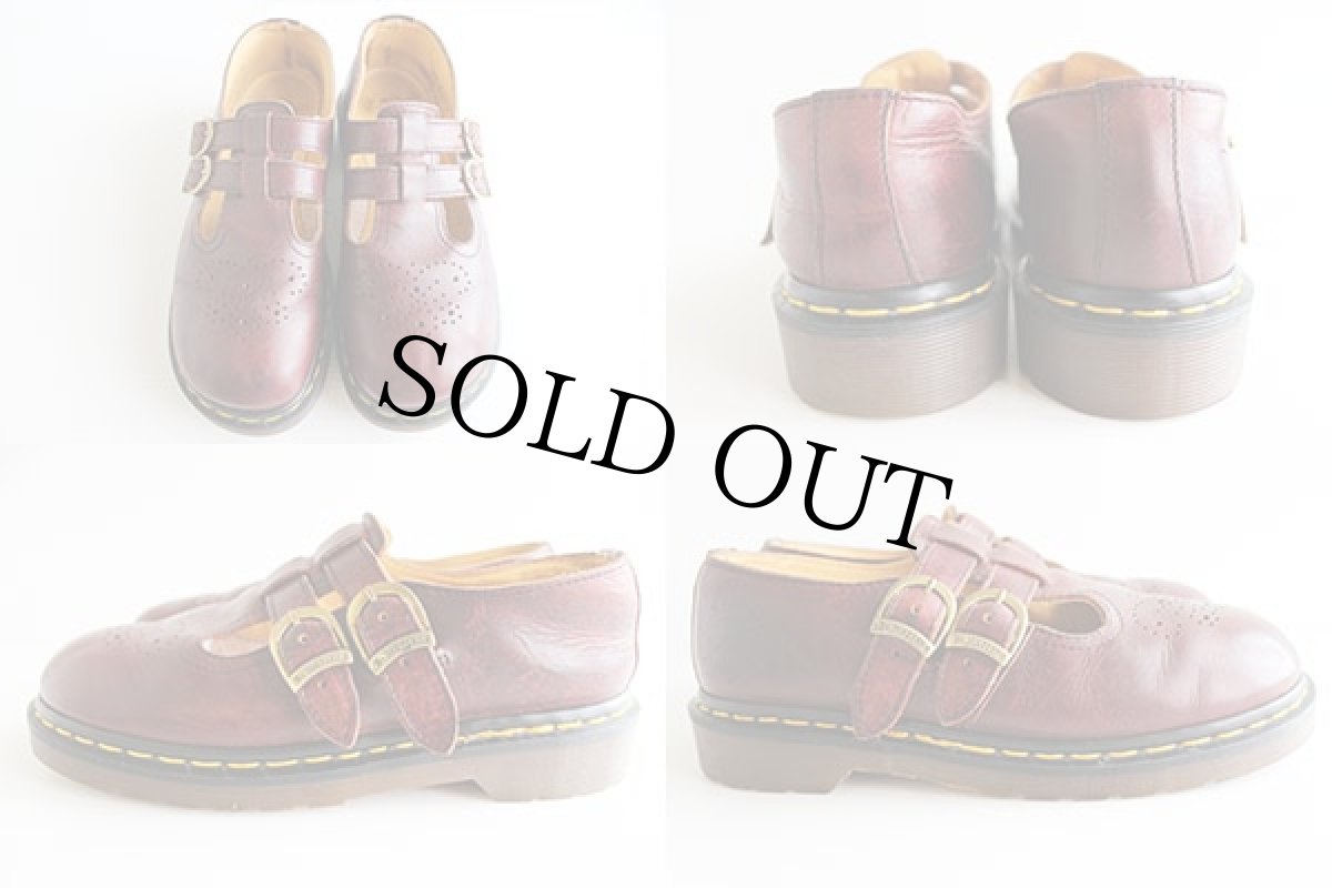 画像2: 英国製 DR.MARTENSドクターマーチン 2ストラップ レザーシューズ 赤茶 UK6 (2)