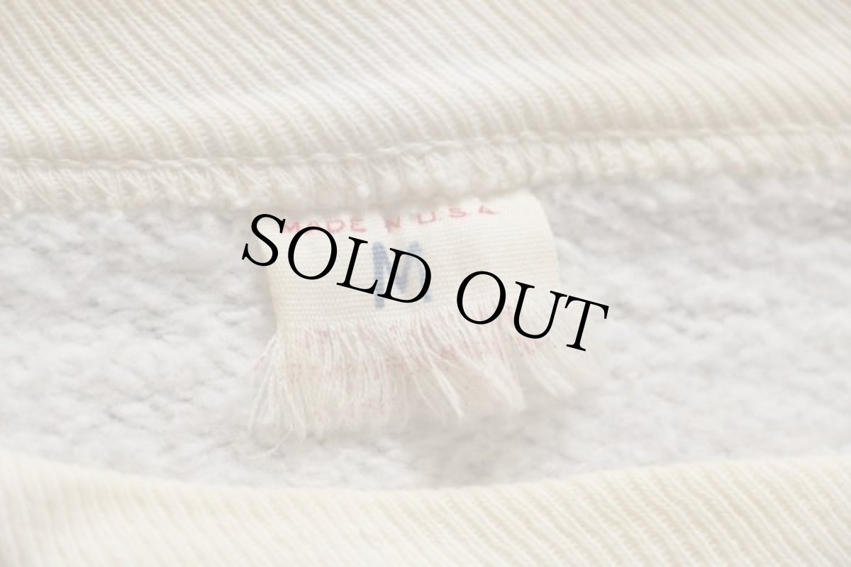 画像4: 50s USA製 RUSSELLラッセル 無地 ツートン 前V コットン スウェット M (4)