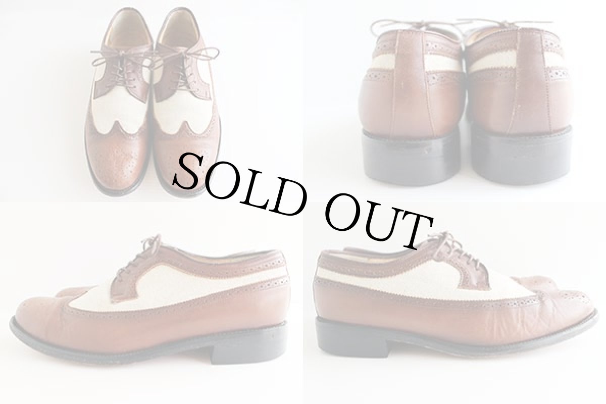 画像2: Leather Classics MASON ウイングチップ コットン×レザーシューズ★革靴 (2)